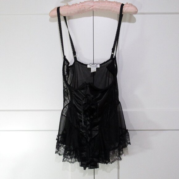 Escante Vintage Teddy Bustier with Open Crotch XL - Picture 2 of 10